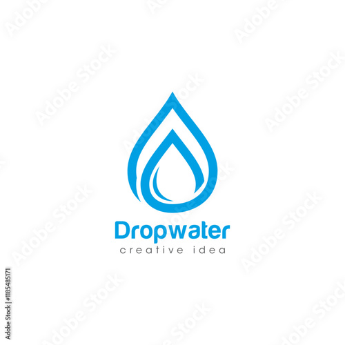 Creative Drop Water Concept Logo Design Template