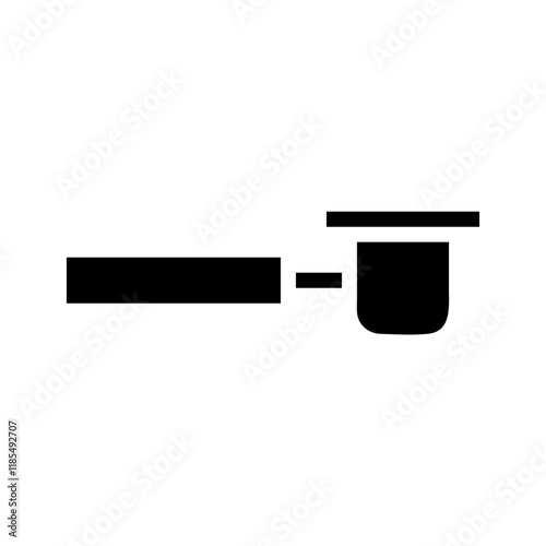 Portafilter icon for coffee making. Concept of coffee preparation and barista tool.