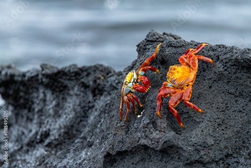Sally lightfoot crabs in Galápagos Islands