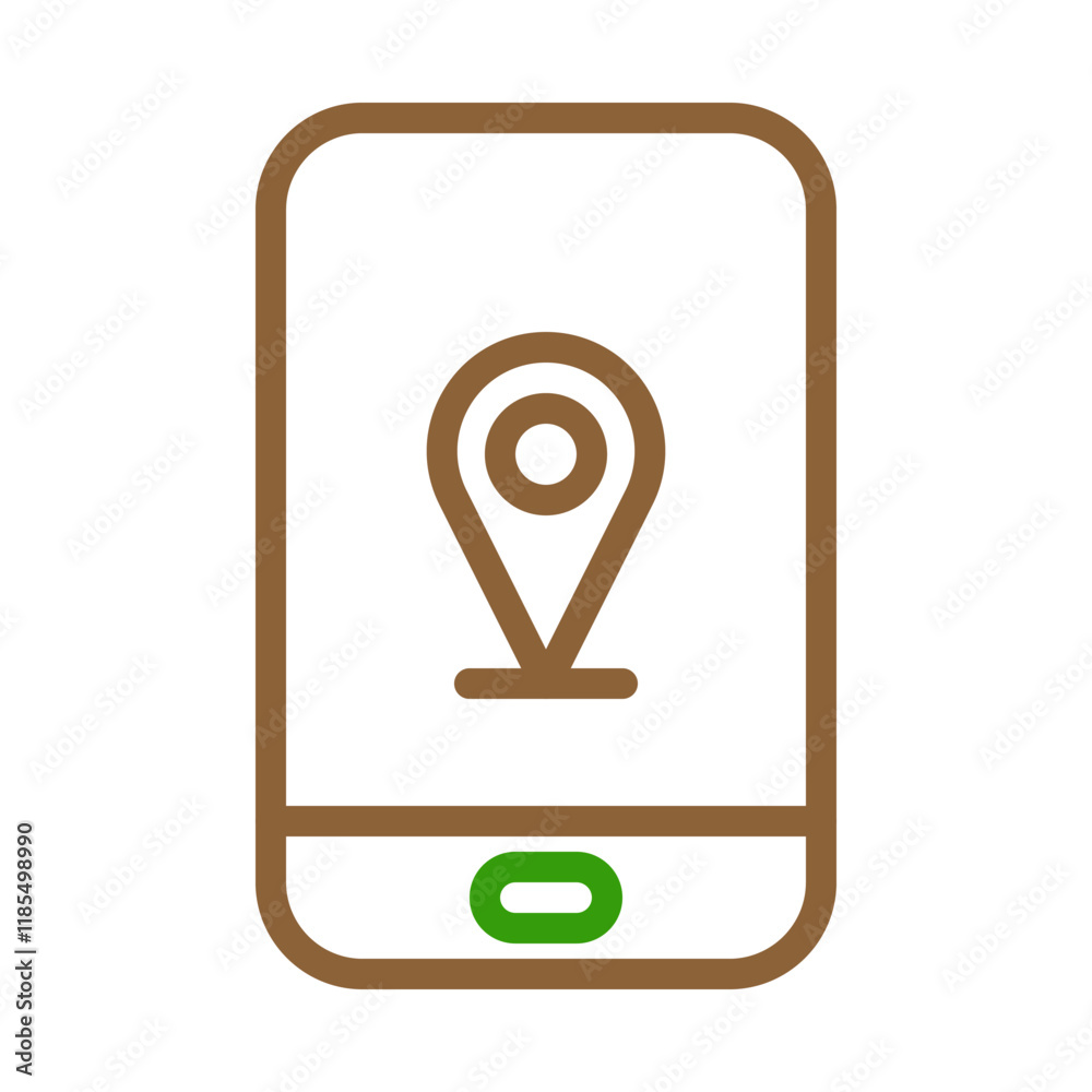 Smartphone with location pin icon. Concept of navigation, tracking, and mobile GPS. Smartphone with location pin icon. Concept of navigation, tracking, and mobile GPS.