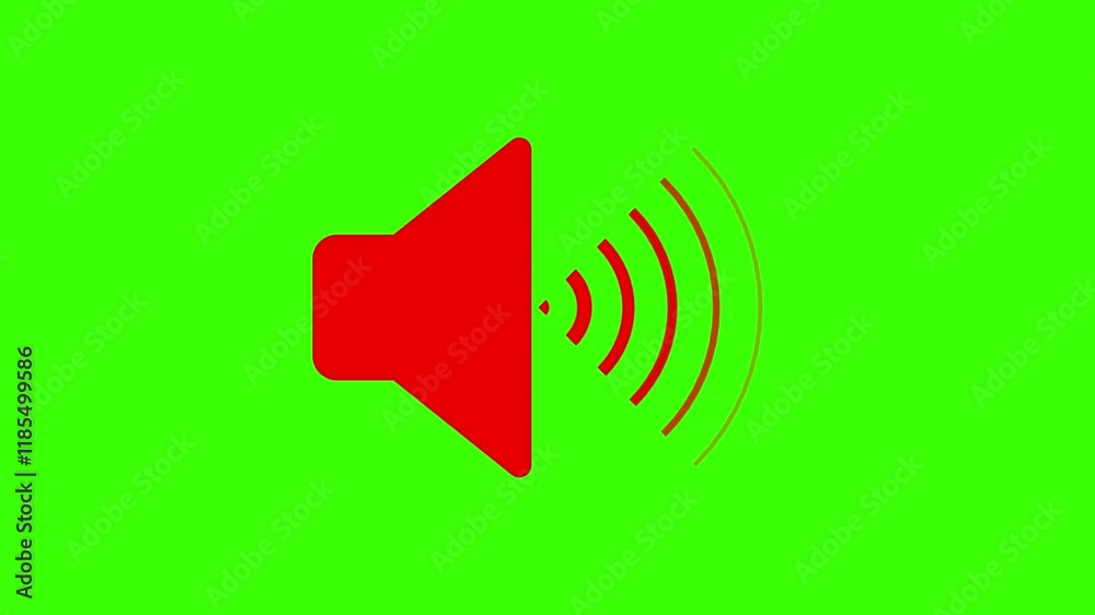 Icon of Sound on a Green Screen (Chroma Key) Background. Isolated Symbol of Audio Technology, Music, and Sound. 4k Vector Animation of Speaker Volume Logo. Icon of Sound on a Green Screen (Chroma Key) Background. Isolated Symbol of Audio Technology, Music, and Sound. 4k Vector Animation of Speaker Volume Logo.
