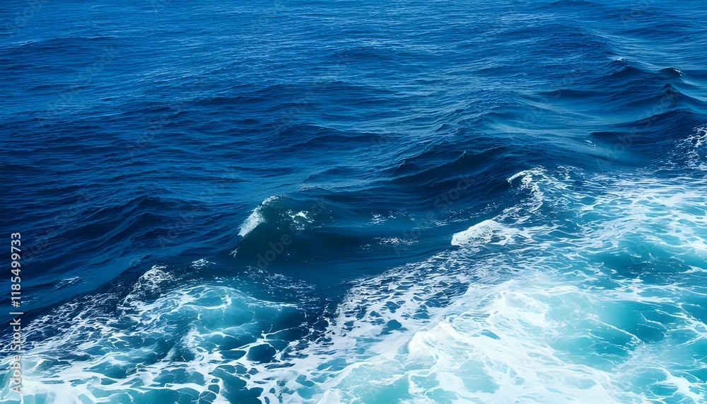 Turquoise waves crashing on a tropical beach under a clear blue sky with sandy shores and a beautiful ocean horizon Turquoise waves crashing on a tropical beach under a clear blue sky with sandy shores and a beautiful ocean horizon