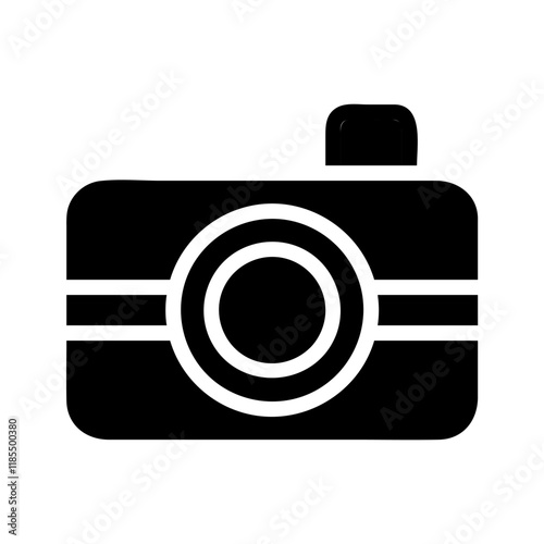 Camera icon silhouette. Concept of photography, image, and technology.