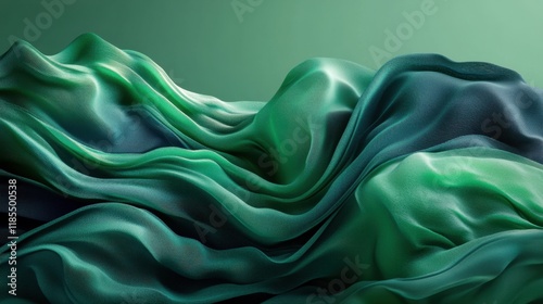 A dramatic D brushstroke in vibrant gradients of navy and emerald green, twisting powerfully. photo