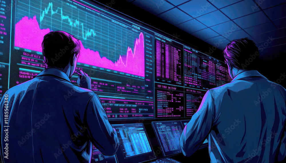 Stylish stock photo of analysts monitoring market trends. Stylish stock photo of analysts monitoring market trends.