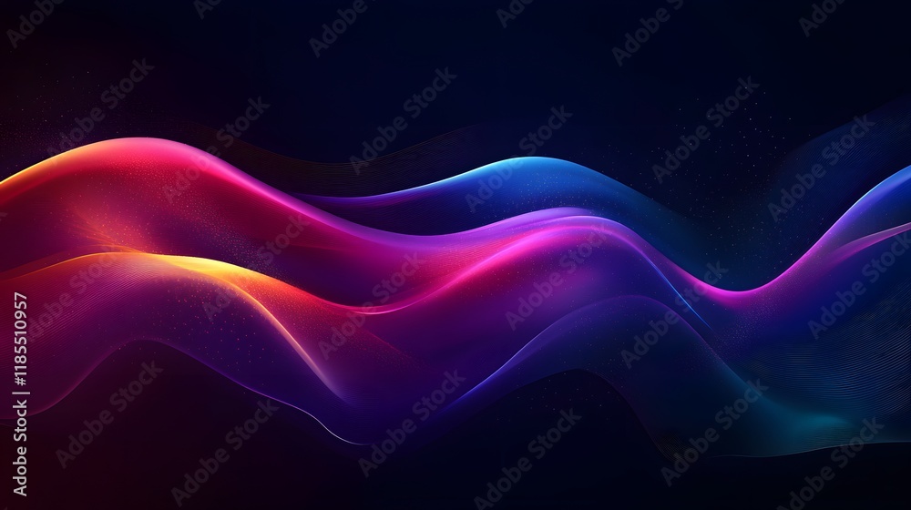 Abstract Colorful Waves Digital Art Design Abstract Colorful Waves Digital Art Design