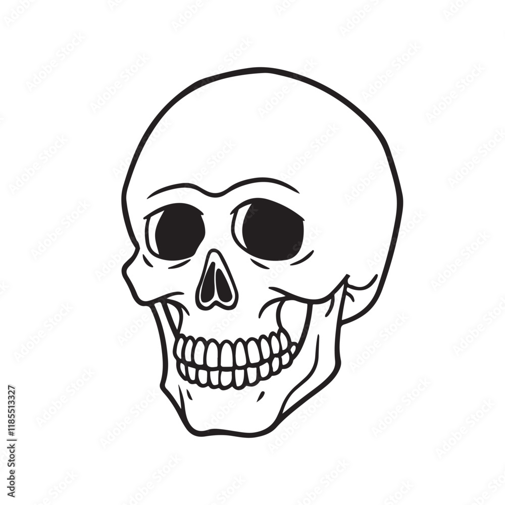 The skull icon. Black silhouette of a human skull. Vector illustration isolated on a white background for design and web. The skull icon. Black silhouette of a human skull. Vector illustration isolated on a white background for design and web.