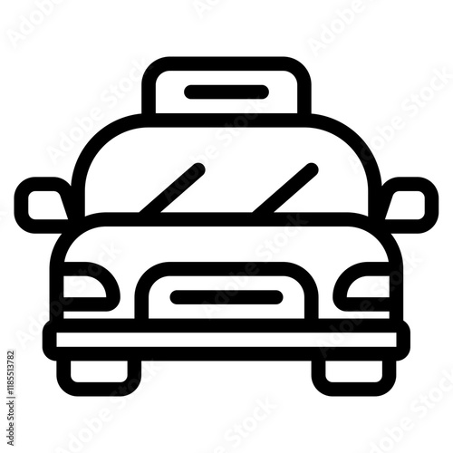 Minimalist Taxi Icon Design