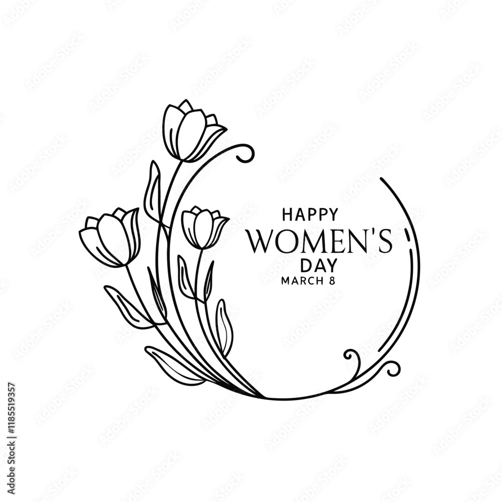 Celebrate Women’s Day with a beautiful greeting card design featuring tulip flowers. This elegant vector illustration is perfect for creating heartfelt messages or printable decor. Celebrate Women’s Day with a beautiful greeting card design featuring tulip flowers. This elegant vector illustration is perfect for creating heartfelt messages or printable decor.
