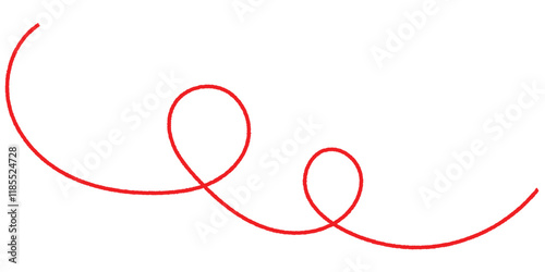 red thread icon. red long thread icon. eps 10.