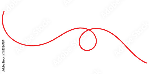 red thread icon. red long thread icon. eps 10.