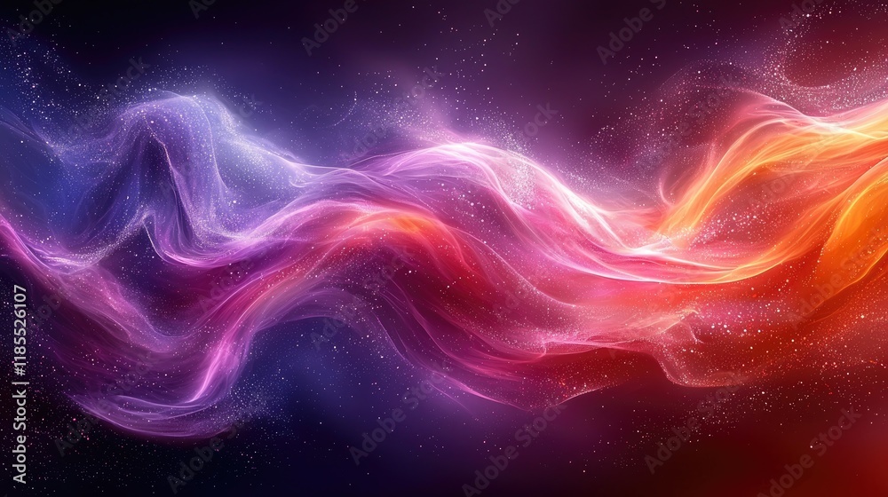 Abstract Flowing Light Particles: A Dynamic and Vibrant Design Abstract Flowing Light Particles: A Dynamic and Vibrant Design