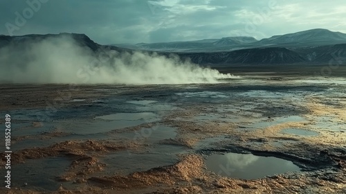 Geothermal Landscape in Iceland