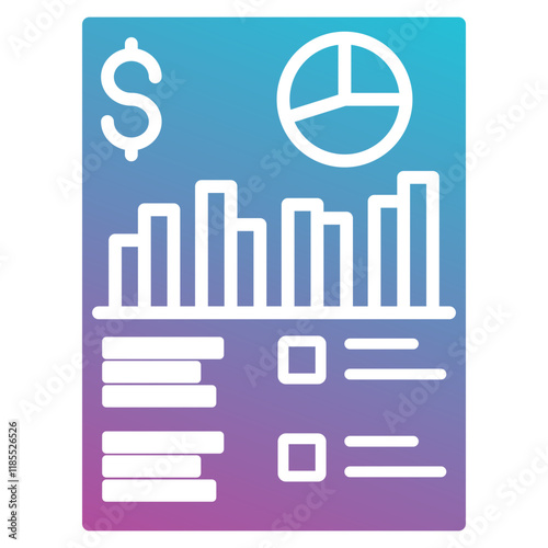 Financial statements icon element for design