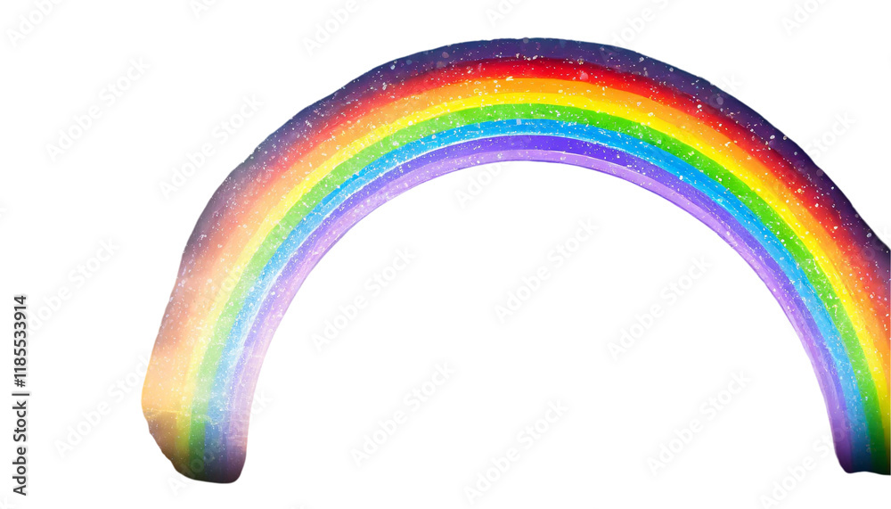 Obraz premium Rainbow on isolated transparent background, png iocon