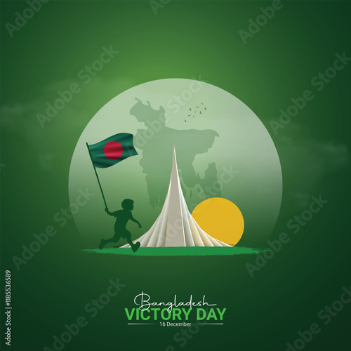 December 16, Happy Victory Day of Bangladesh. Creative Victory day.