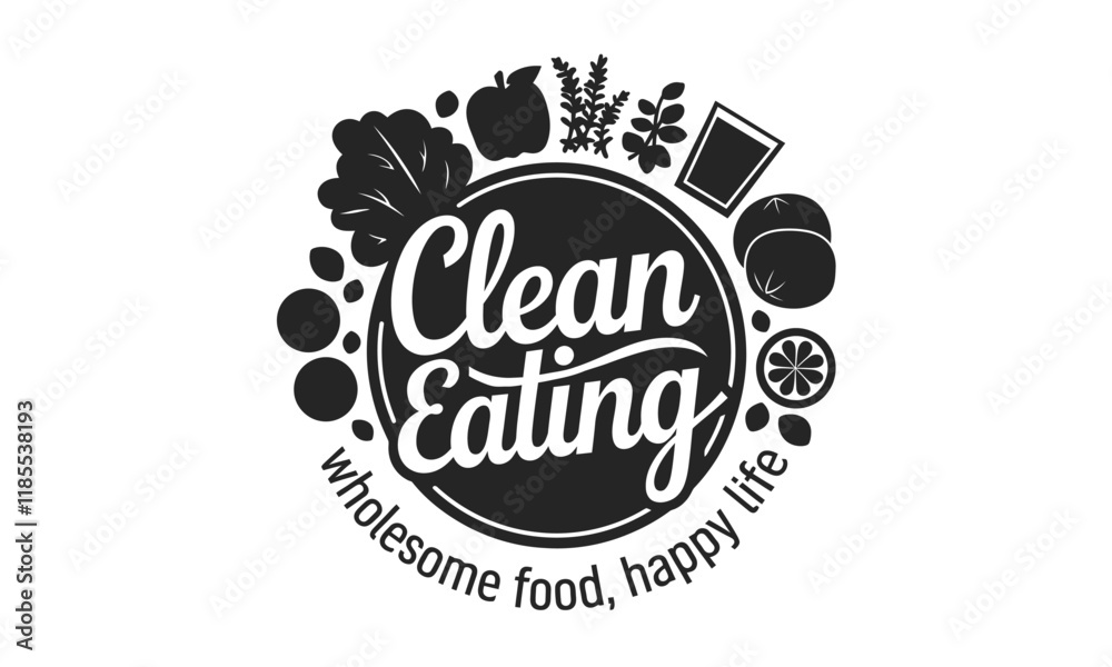 Fototapeta premium Healthy Food and Drink Vector Art