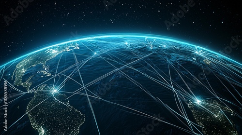 a masterfully composed visual of logistics teams coordinating global networks, with seamless communication systems