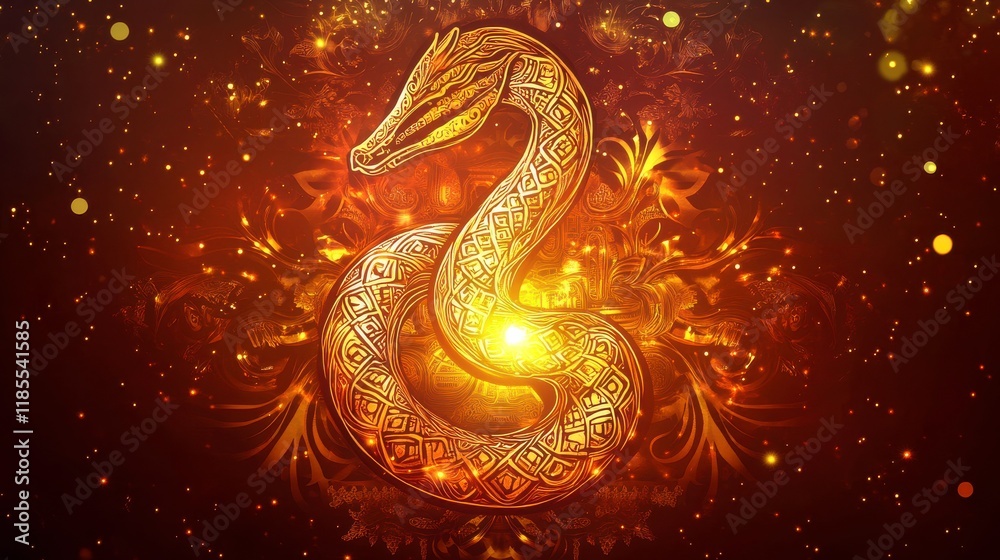 Obraz premium Elegant Zodiac Symbol with Decorative Background