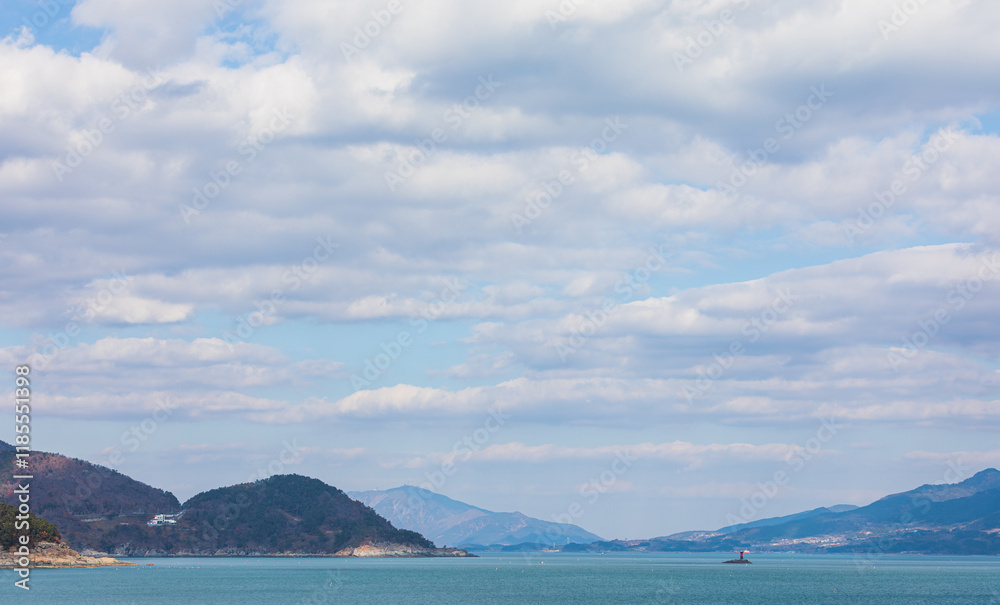 Seascape seen from the coast. Seascape seen from the coast.