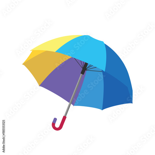 Colorful Open Umbrella Illustration
