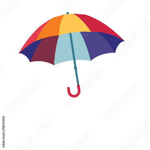 Colorful Open Umbrella Illustration
