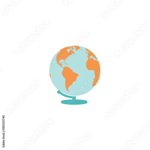 Vintage Globe on Stand Illustration