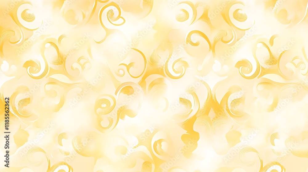 Abstract Swirling Yellow And White Pattern Design Abstract Swirling Yellow And White Pattern Design