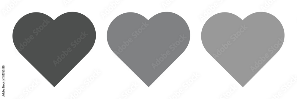 linear heart icon, vector linear icons thin grey line . linear heart icon, vector linear icons thin grey line .