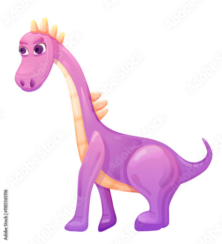 Cute dinosaur from jurassic period isolated on transparent background