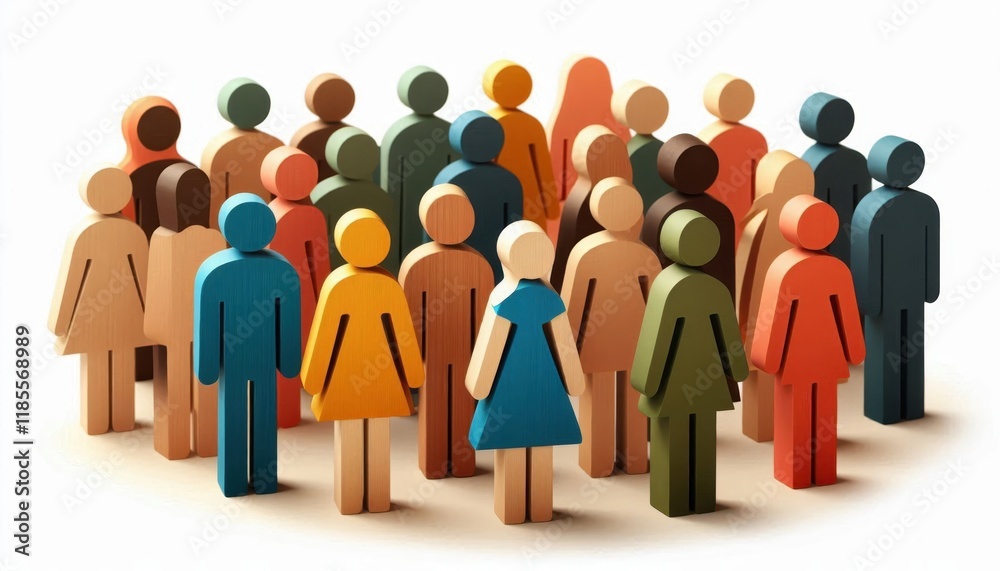 colorful wooden figurines, crowd of people, diverse group, community concept, warm lighting, soft shadows, depth of field, shallow focus, organized arrangement, multiple colors, standing together, uni colorful wooden figurines, crowd of people, diverse group, community concept, warm lighting, soft shadows, depth of field, shallow focus, organized arrangement, multiple colors, standing together, uni