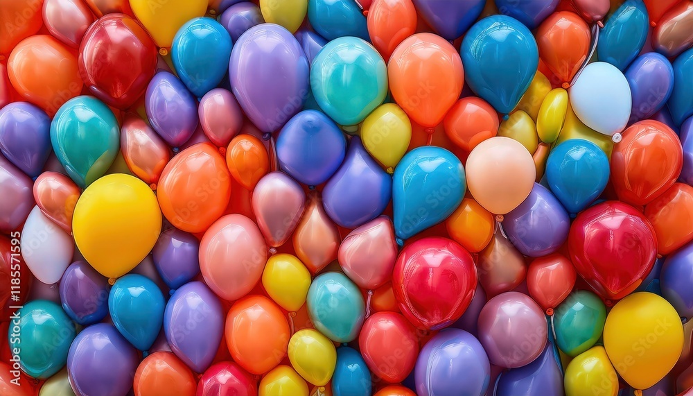 Seamless Background of Vibrant Multicolored Clay Balloons with Bold Hues for Joyful Childrens Themes Seamless Background of Vibrant Multicolored Clay Balloons with Bold Hues for Joyful Childrens Themes