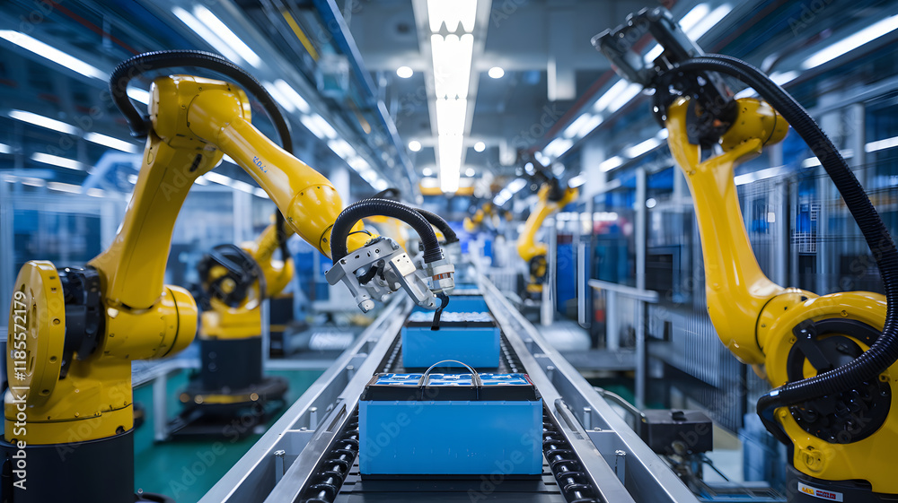 Battery manufacturing assembly line showcasing advanced technology and precision engineering, where skilled workers meticulously assemble components to ensure high-performance energy solutions. Battery manufacturing assembly line showcasing advanced technology and precision engineering, where skilled workers meticulously assemble components to ensure high-performance energy solutions.