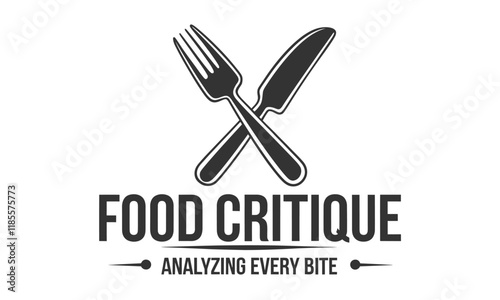 Food Critique vector logo icon