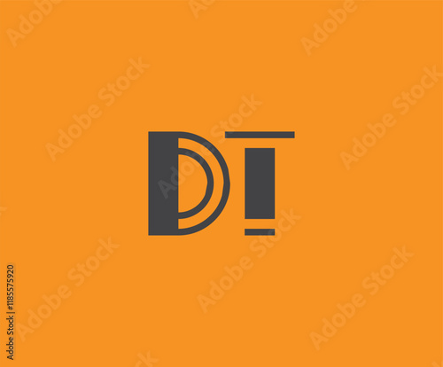 D and T logo design. DT abstract Letters Logo Monogram. This logo design is the process of creating a visual symbol that represents a brand, company, or individual.