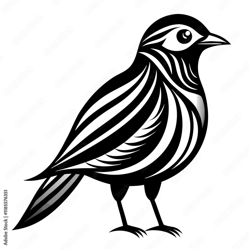 Fototapeta premium Chic Monochrome Bird