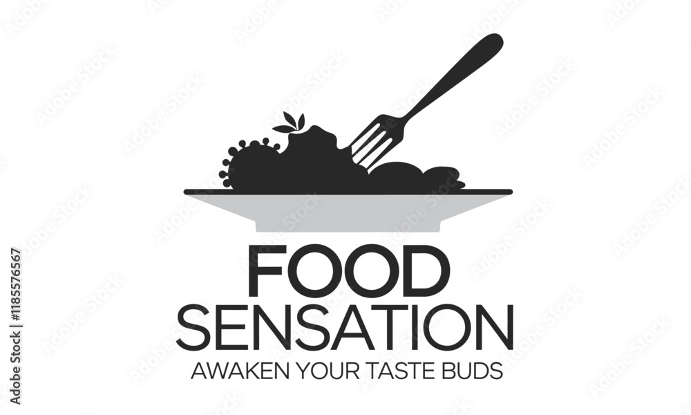 Fototapeta premium Minimalist Food Vector Icon for Menu