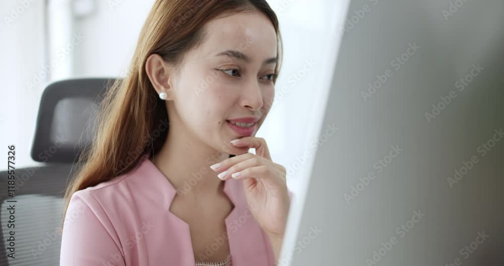 A dedicated professional engages with their computer immersed in tasks in a contemporary office setting. A dedicated professional engages with their computer immersed in tasks in a contemporary office setting.