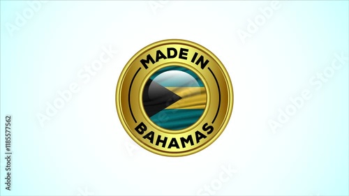 Made in Bahamas golden badge animation