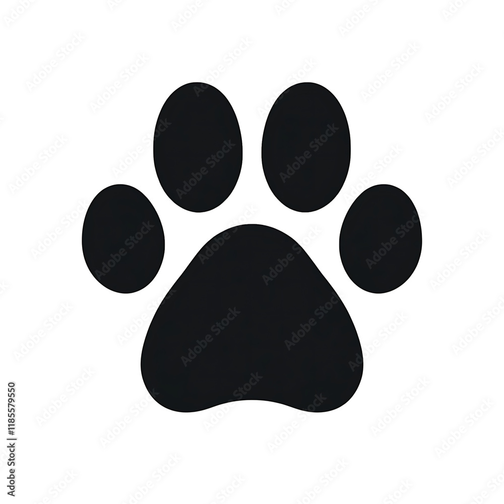 Fototapeta paw print icon on transparent background