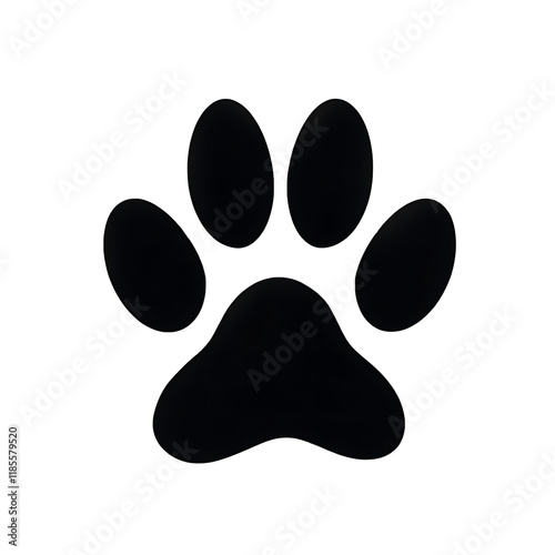 paw print icon on transparent background photo