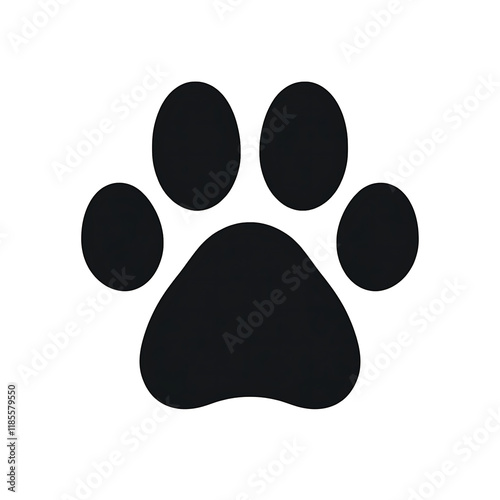 paw print icon on transparent background