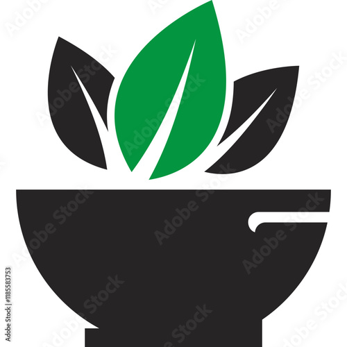 Simple vector icon vegetarian soup