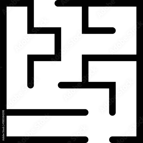 Simple vector icon maze