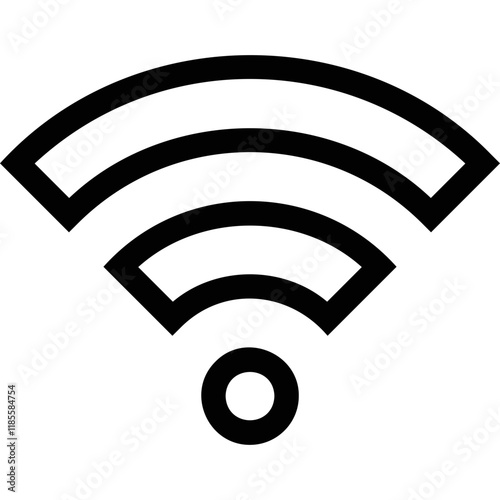 Simple vector icon wi fi
