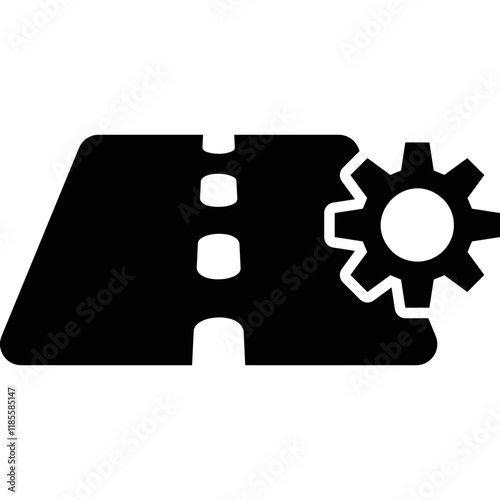 Simple vector icon road repair
