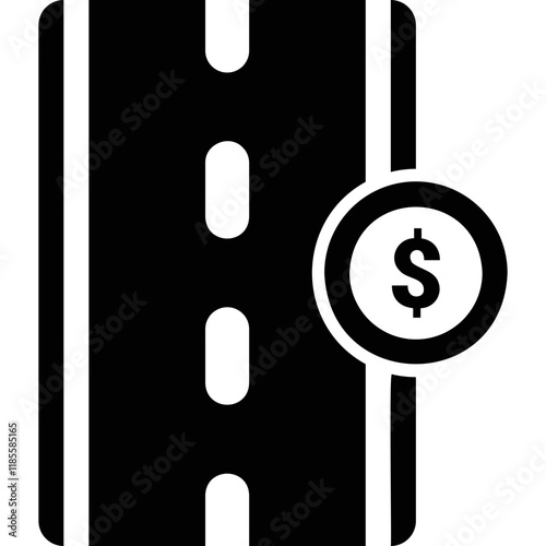 Simple vector icon toll road