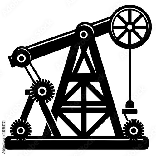  engine hoist  silhouette vector illustration