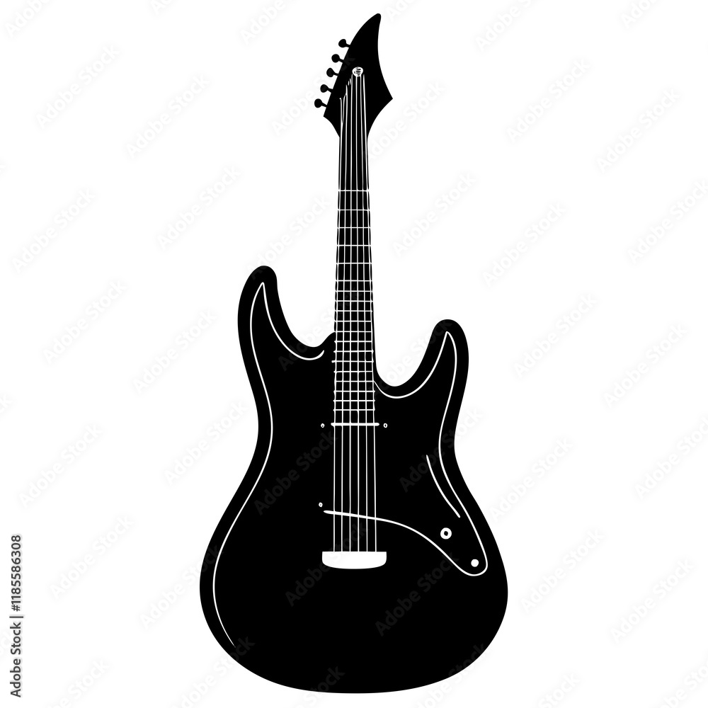 Naklejka premium electric guitar isolated on white