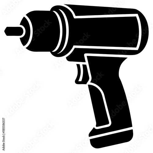  Impact wrench silhouette vector illustration